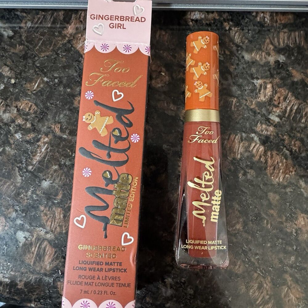 Too Faced Melted Matte Liquid Lipstick Gingerbread Girl Limited Edition NIB